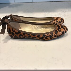 FS/NY FRENCH SOLE NEW YORK Leopard Print Bow Flats Size 7